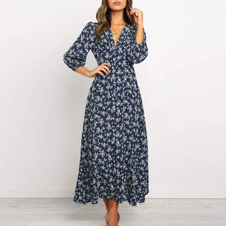 Jane - Elegantes geblümtes Kleid