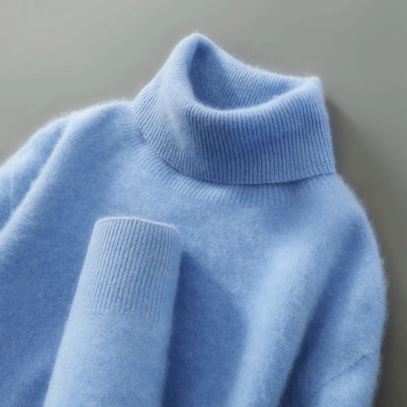 Eleganter Rollkragenpullover aus Wolle