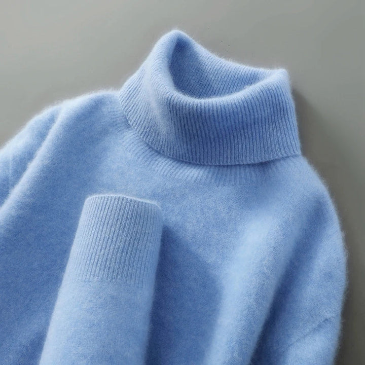 Eleganter Rollkragenpullover aus Wolle