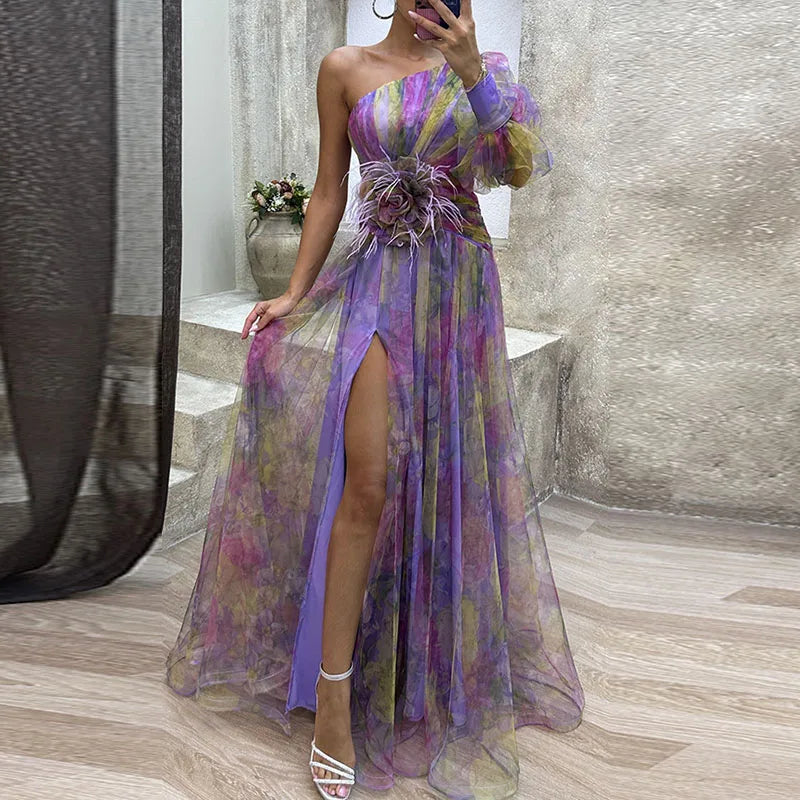 Philena - Elegantes, farbenfrohes Maxikleid