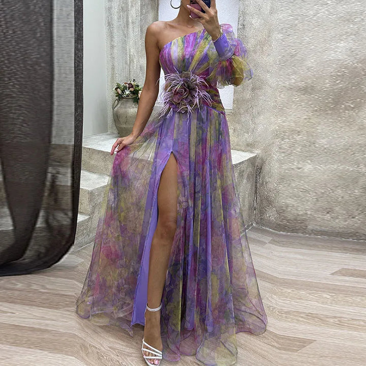 Philena - Elegantes, farbenfrohes Maxikleid