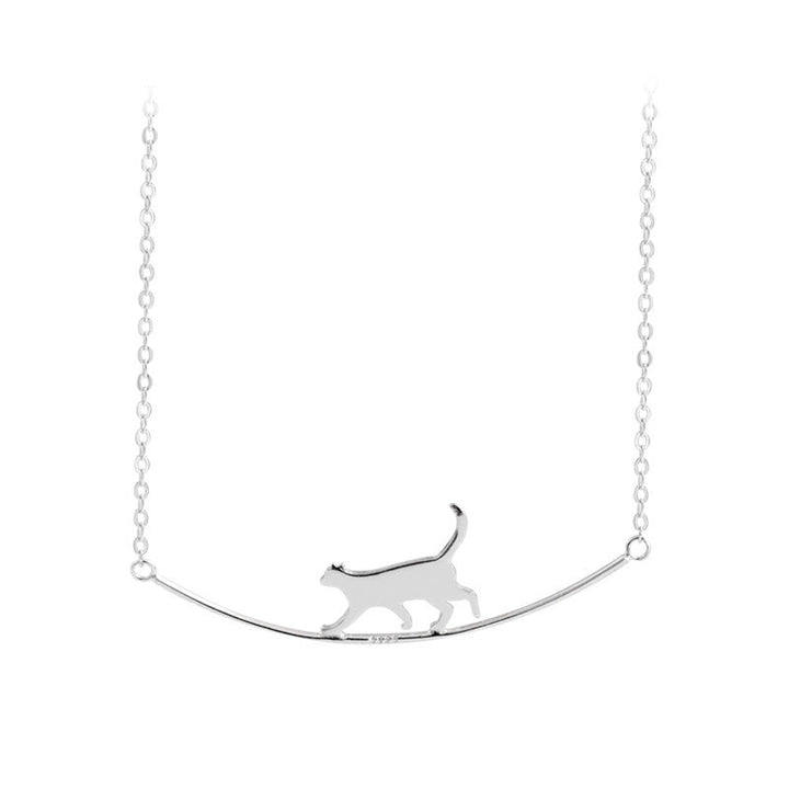 Katze, die klettert – Silberne Halskette