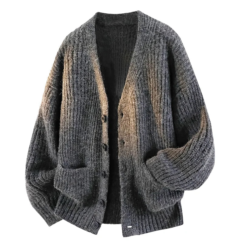 Locker geschnittener V-Ausschnitt-Cardigan