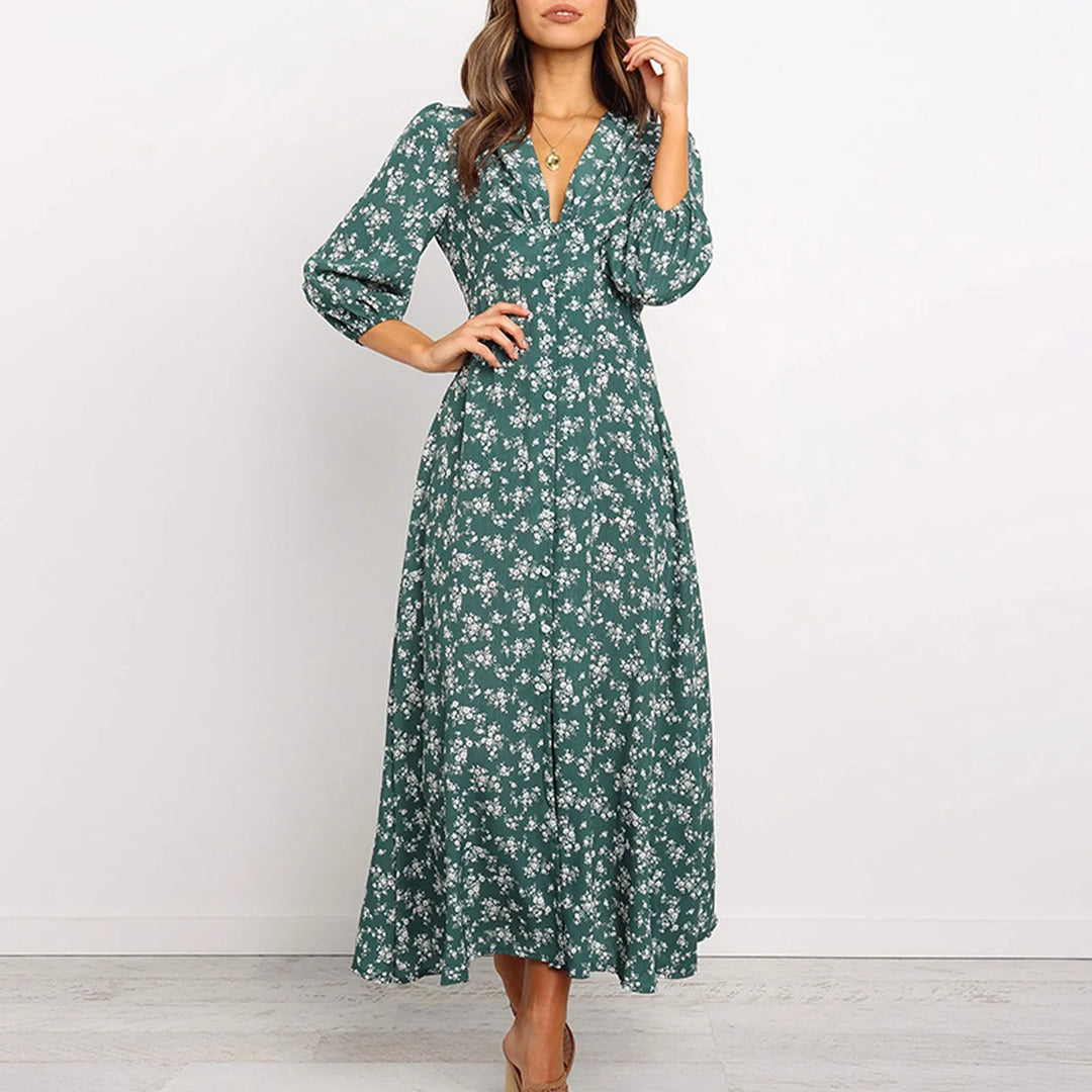Jane - Elegantes geblümtes Kleid