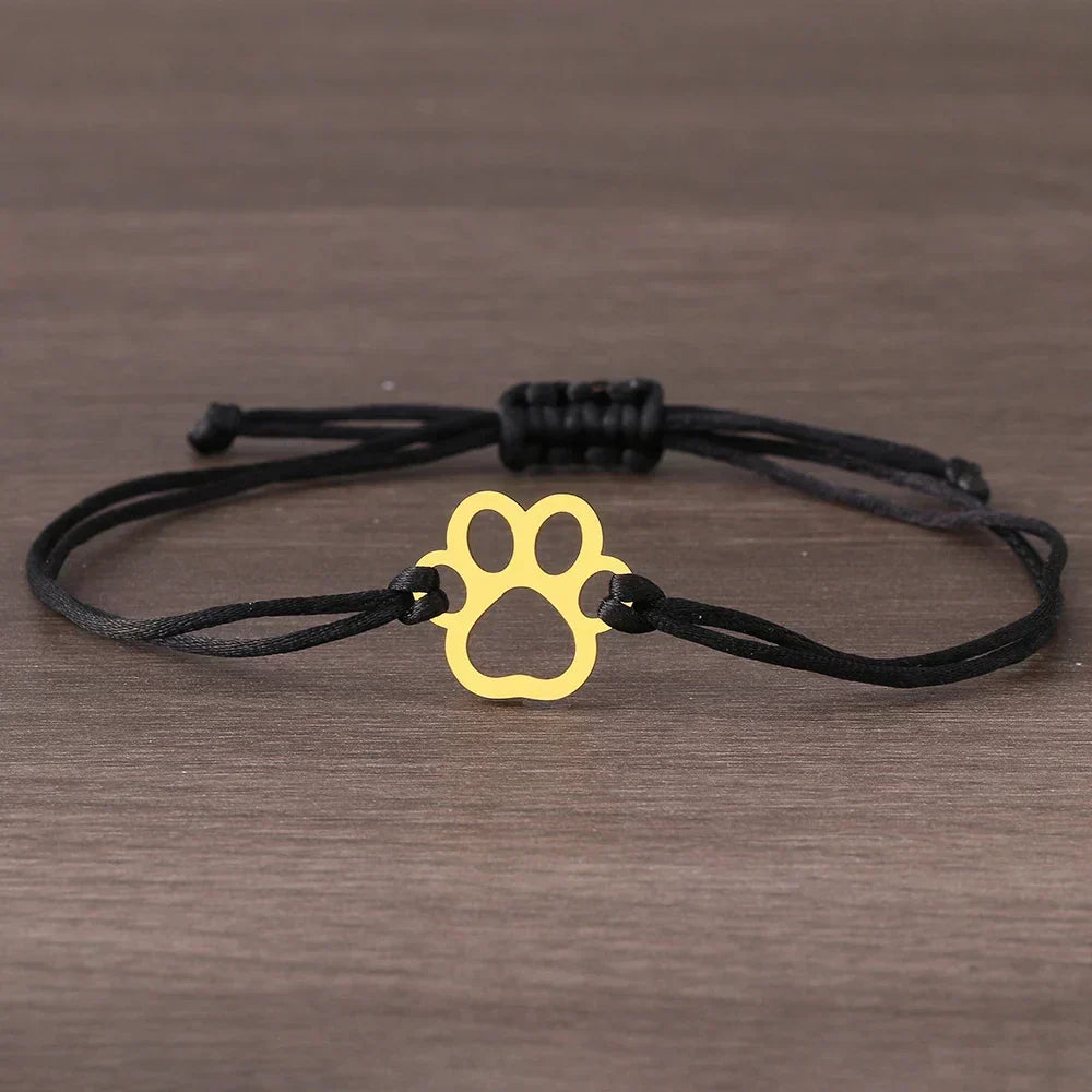 Verstellbares Armband mit schwarzem und rotem Band