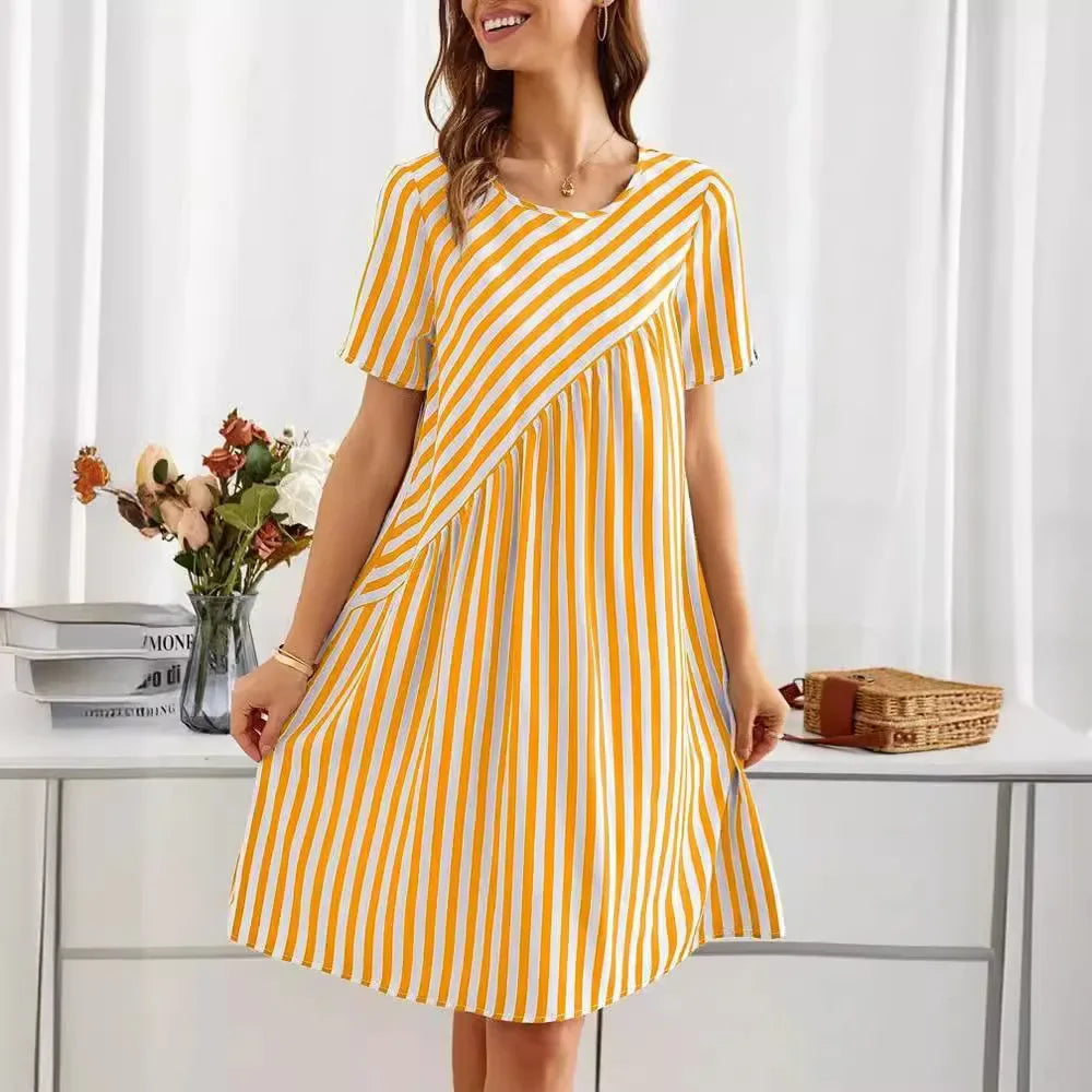 Clara - Gestreiftes Sommerkleid