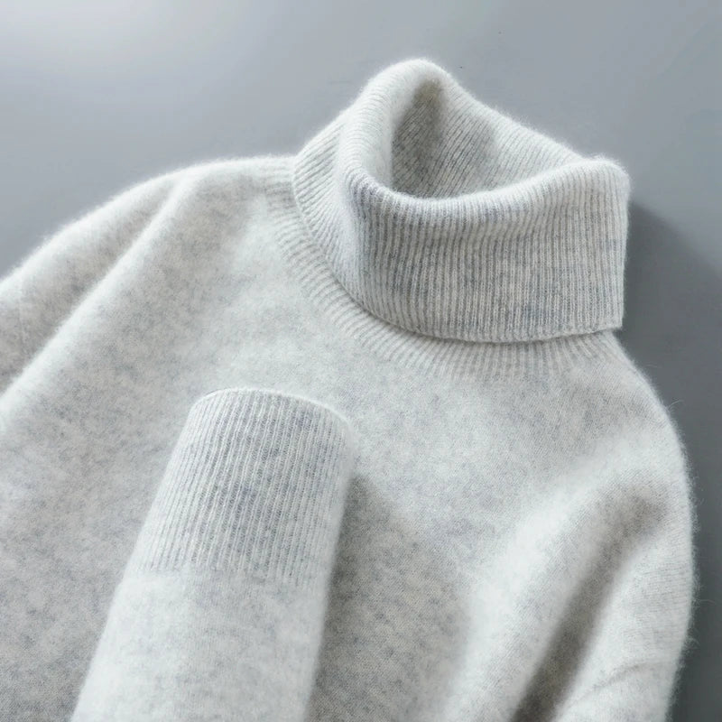 Eleganter Rollkragenpullover aus Wolle