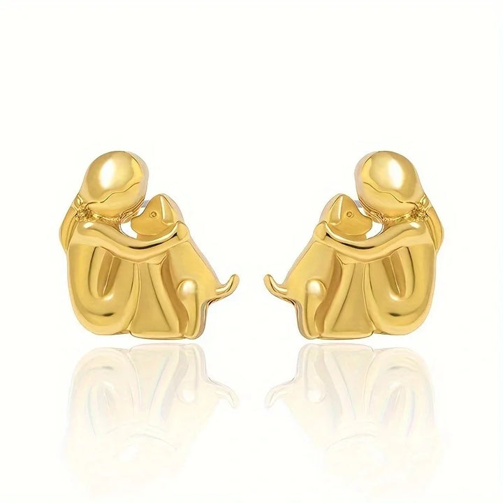 Bicolor Ohrringe Hug aus Silber und Gold