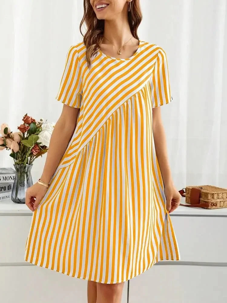 Clara - Gestreiftes Sommerkleid