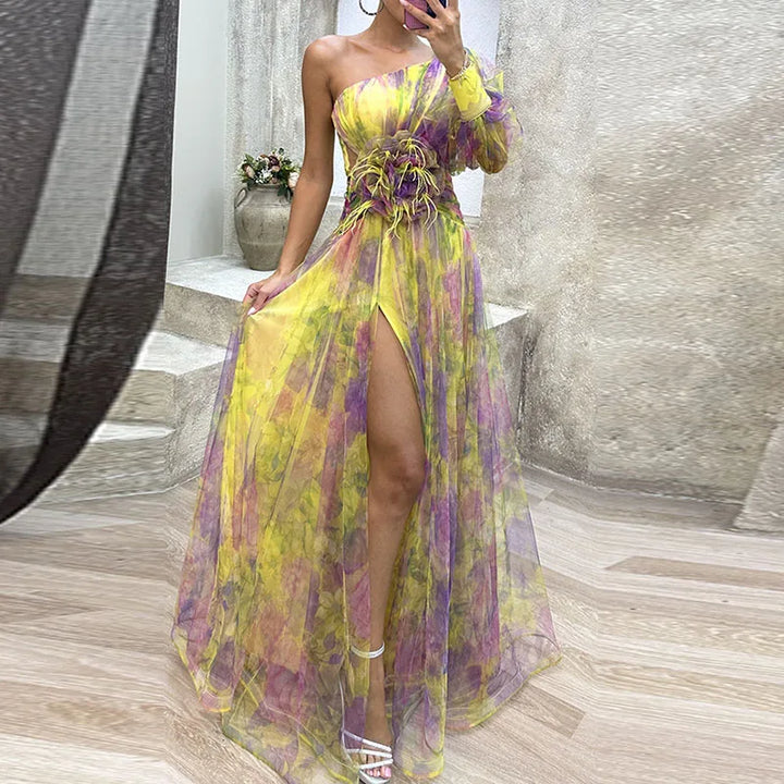 Philena - Elegantes, farbenfrohes Maxikleid