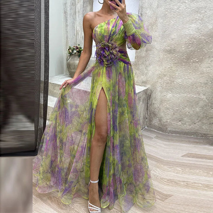Philena - Elegantes, farbenfrohes Maxikleid