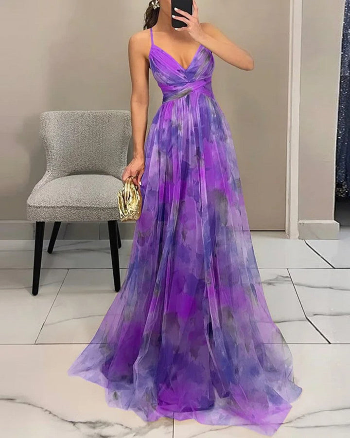 Delacroix – Elegantes florales Maxikleid