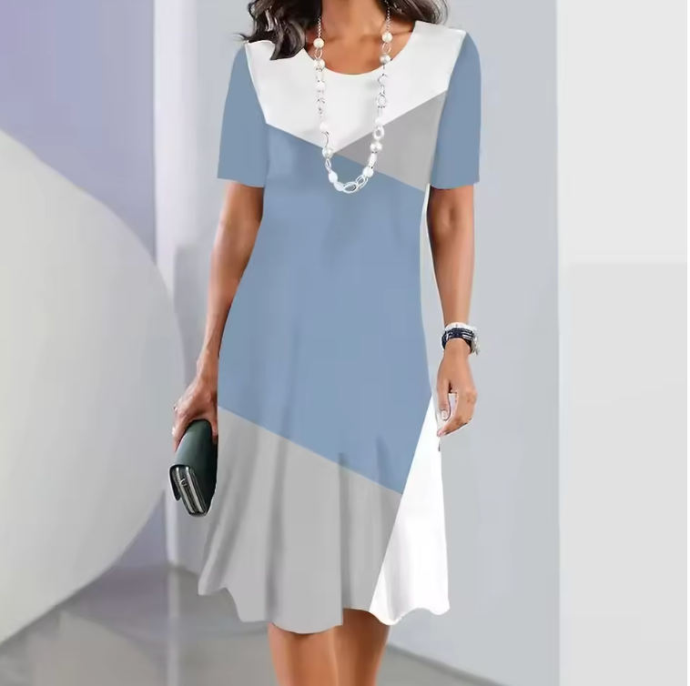 Dalia – Farbiges Faltenkleid