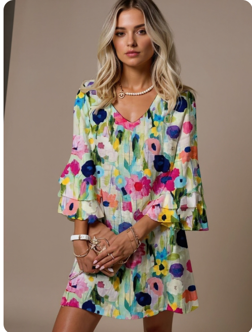 Mia - Geblümtes Minikleid