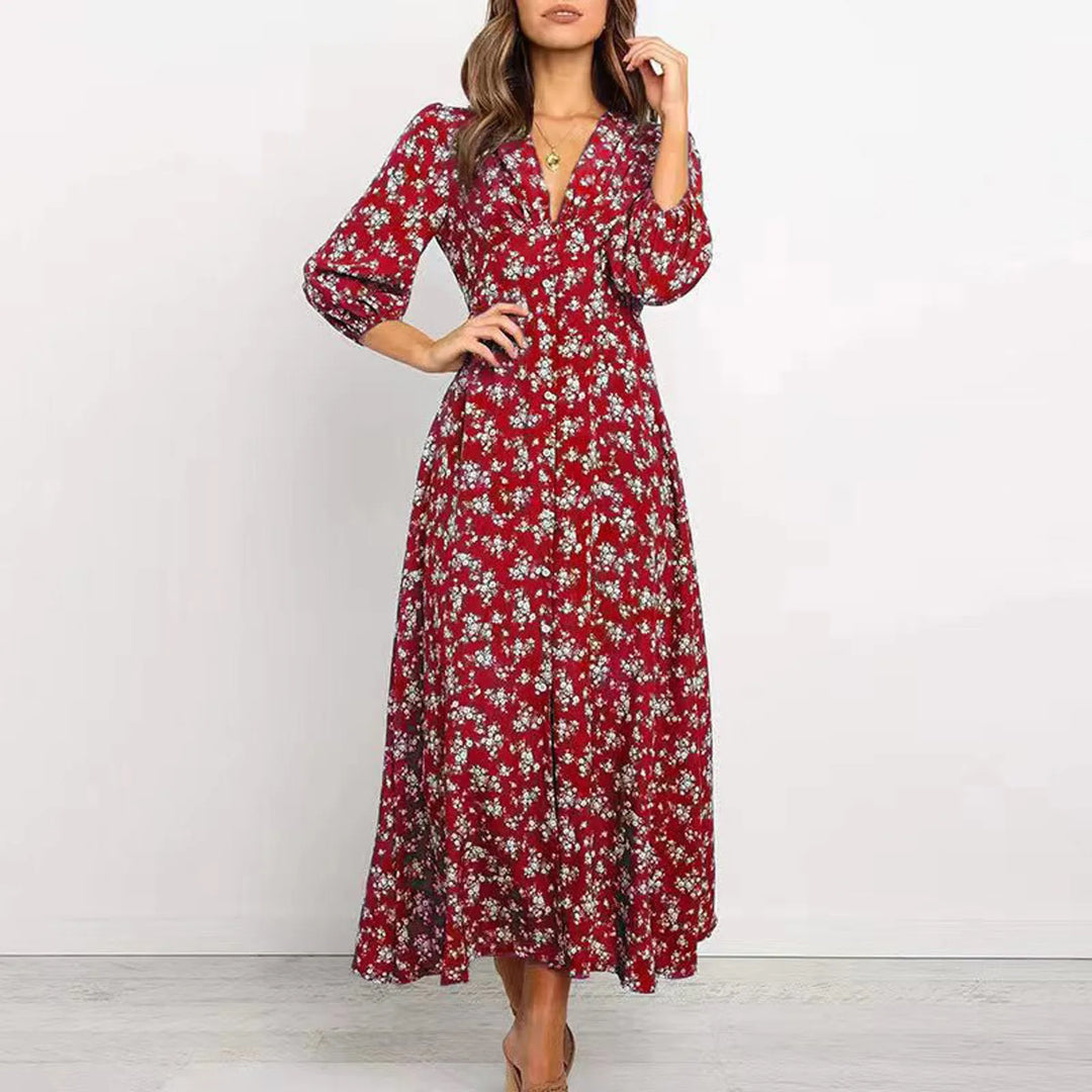 Jane - Elegantes geblümtes Kleid