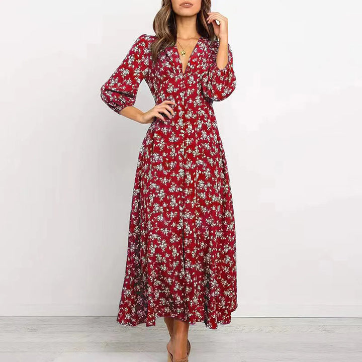 Jane - Elegantes geblümtes Kleid