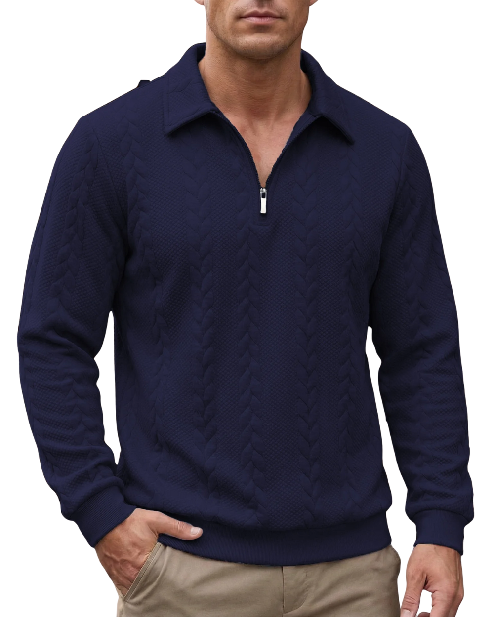 Italienischer Reißverschluss-Pullover
