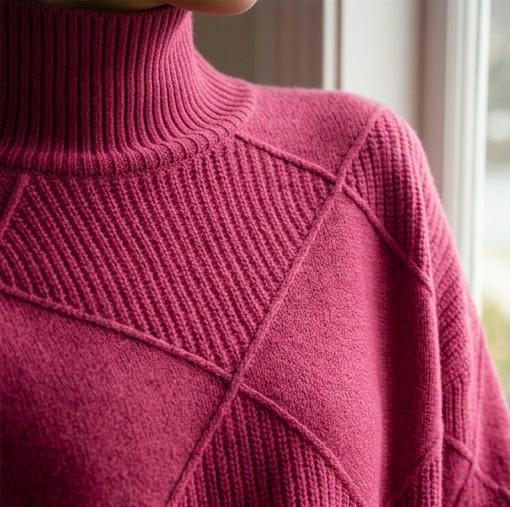 Strickpullover mit Rollkragen