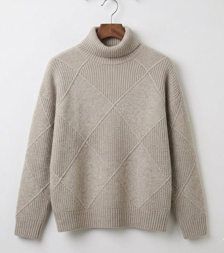 Strickpullover mit Rollkragen