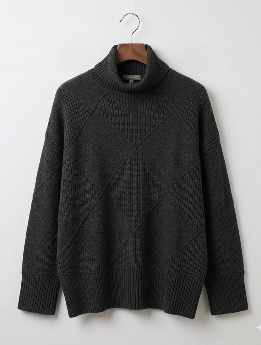 Strickpullover mit Rollkragen