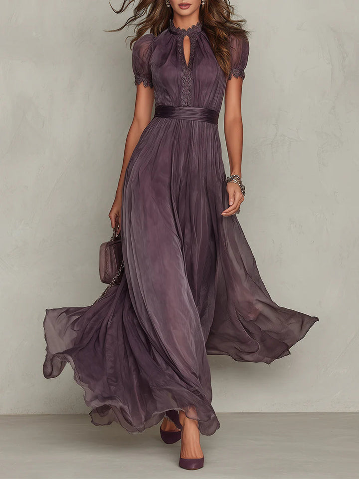 Flavia - Elegantes violettes Maxikleid