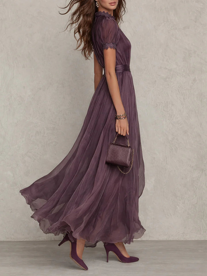 Flavia - Elegantes violettes Maxikleid