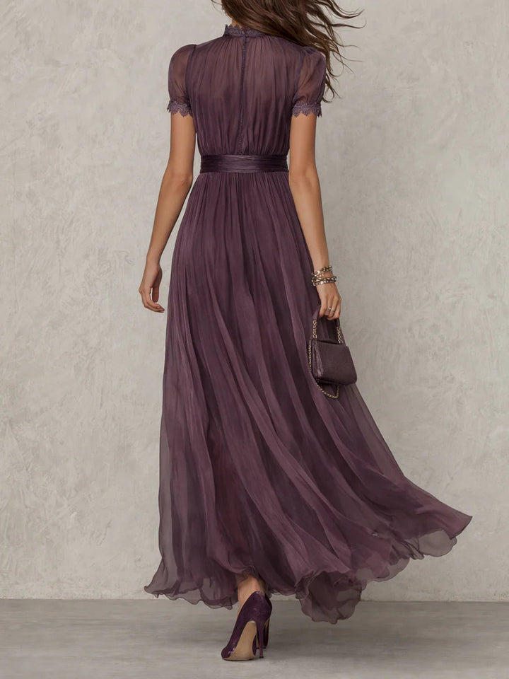 Flavia - Elegantes violettes Maxikleid