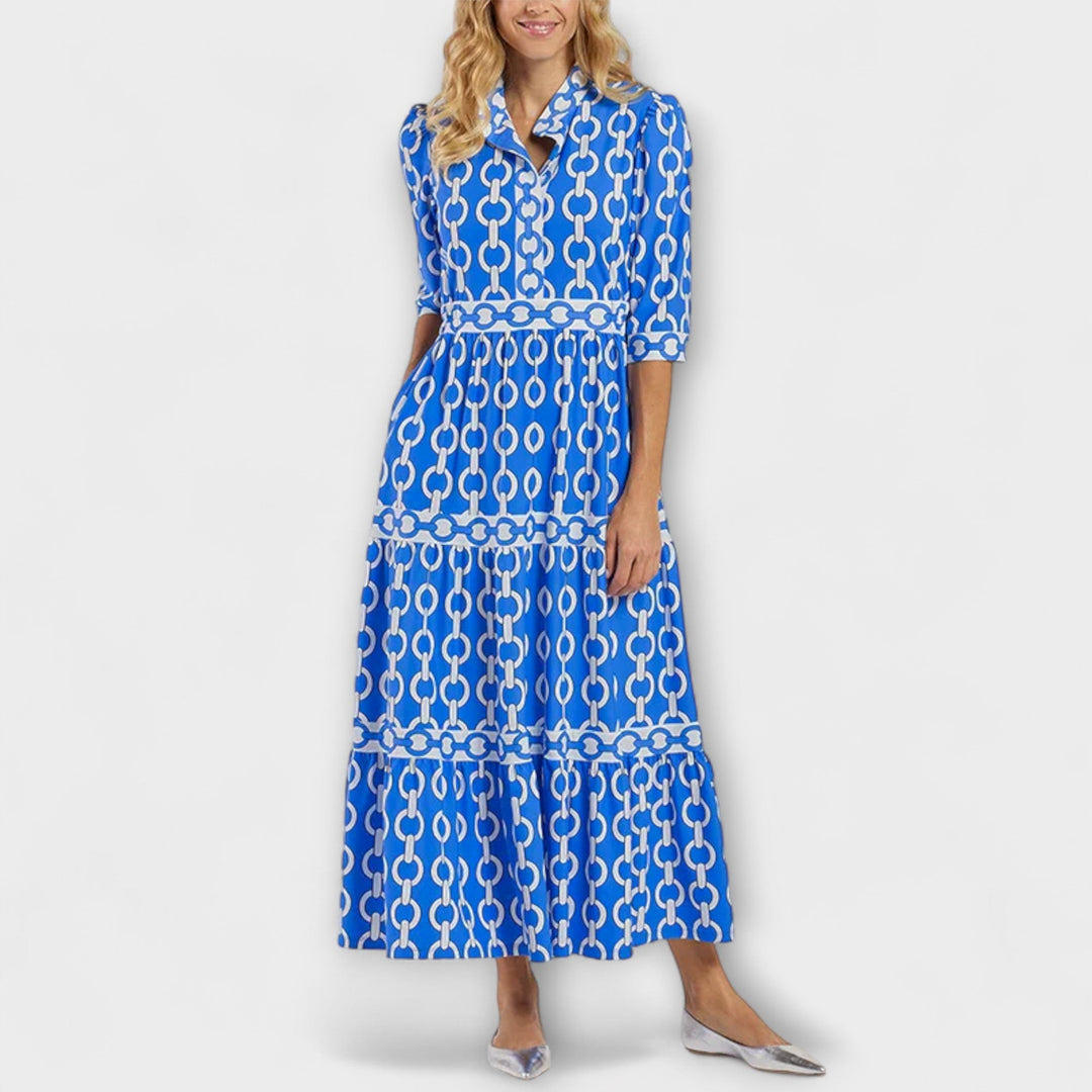 Sophia - Midikleid mit Kettenmuster