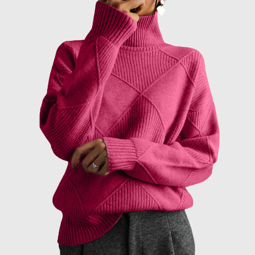 Strickpullover mit Rollkragen