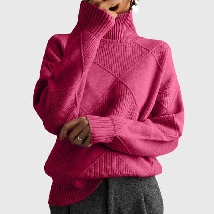 Strickpullover mit Rollkragen