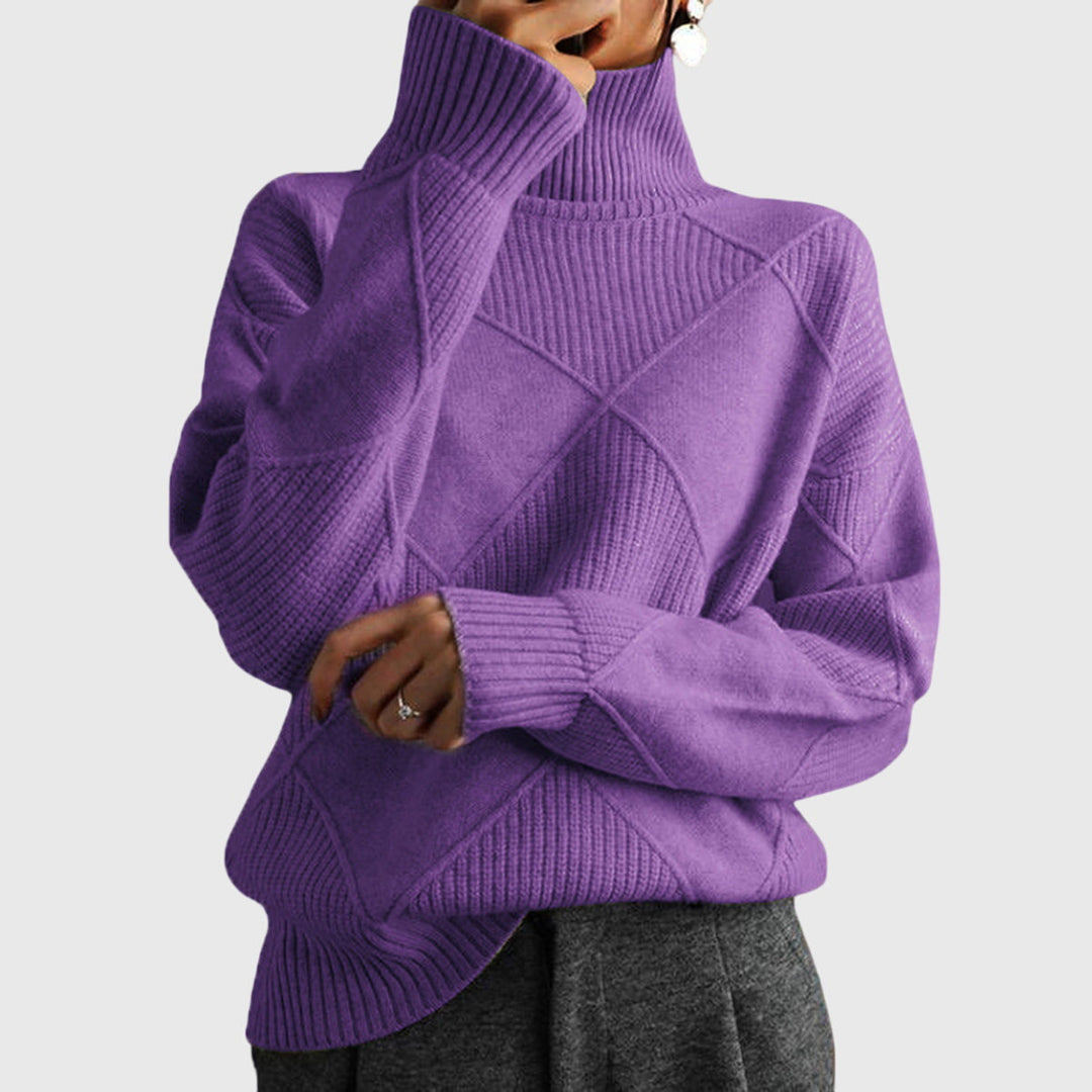 Strickpullover mit Rollkragen