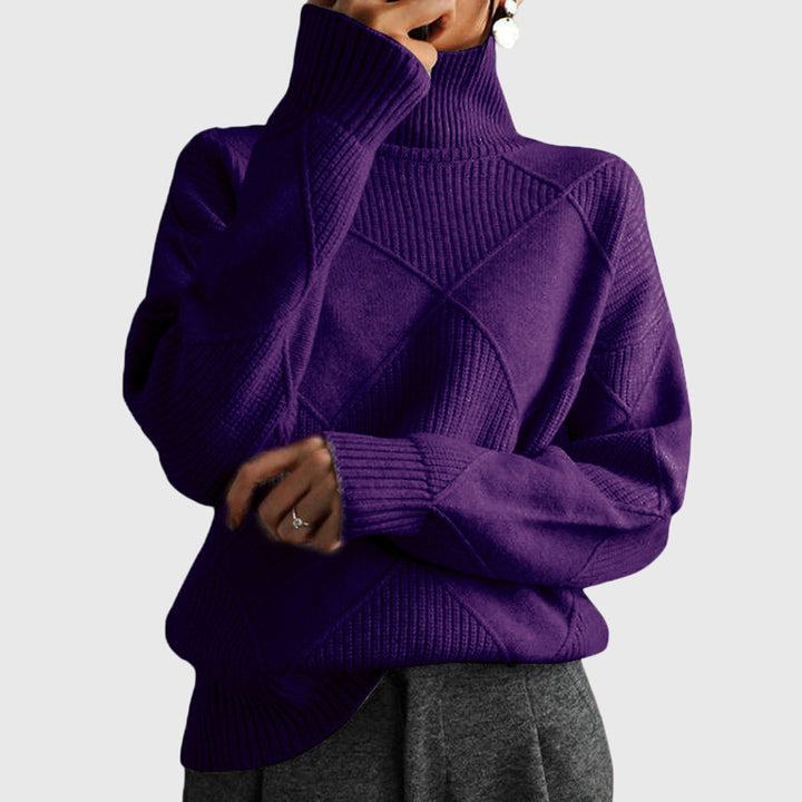 Strickpullover mit Rollkragen