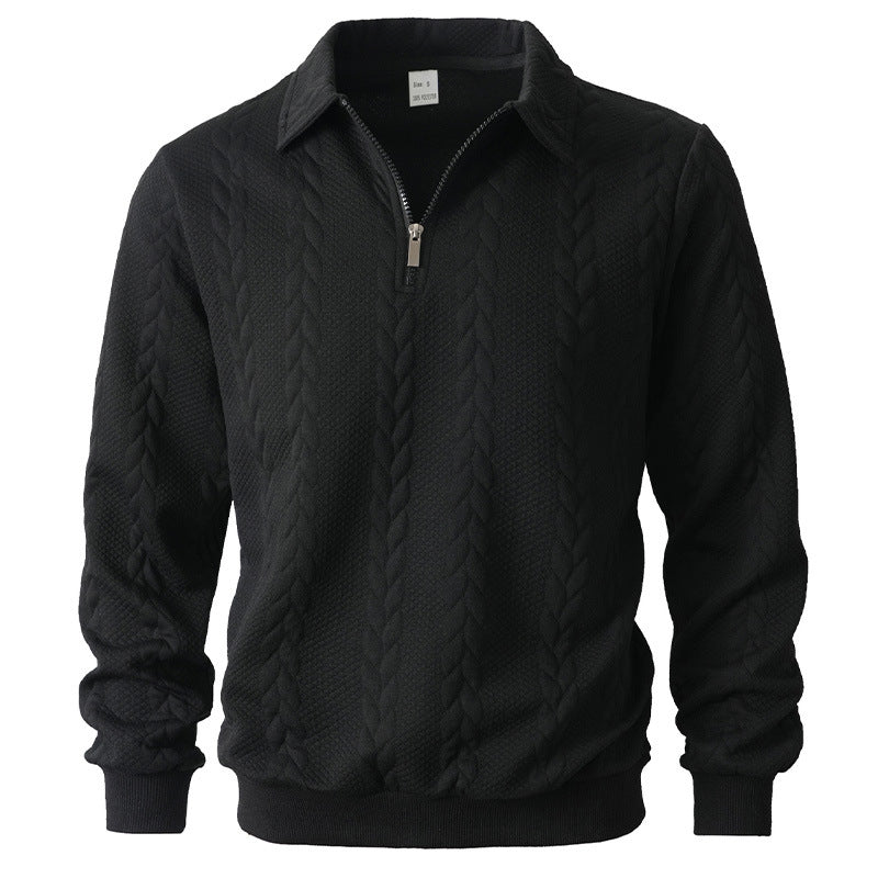 Eleganter Pullover mit Muster und Reißverschluss