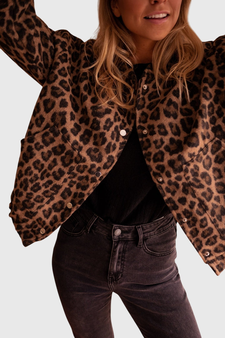Stylische Leopardenmuster-Jacke