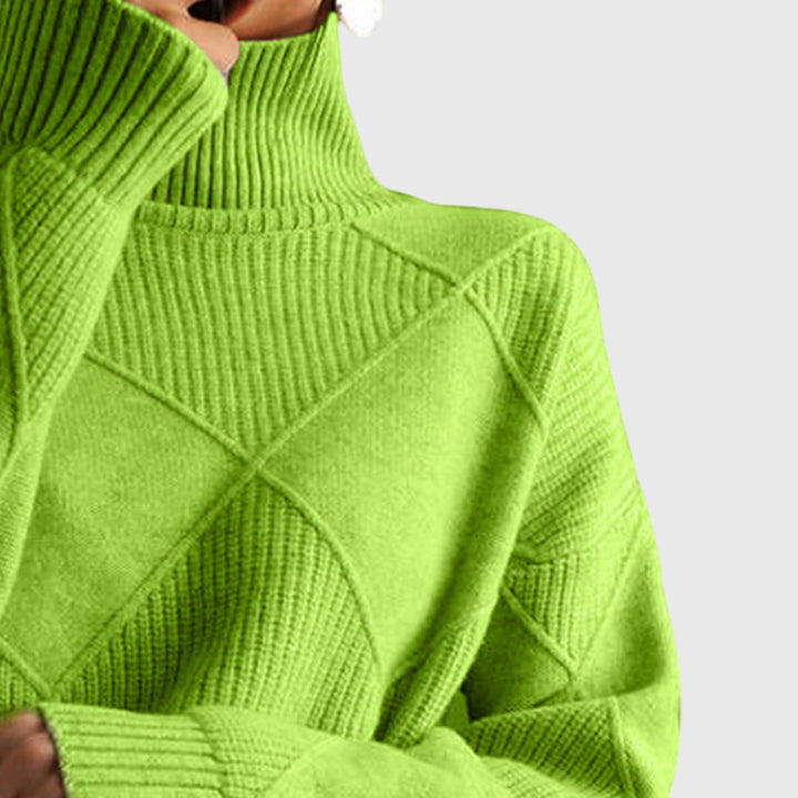 Strickpullover mit Rollkragen