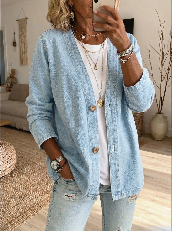 Dariah - Denim Knopfmantel