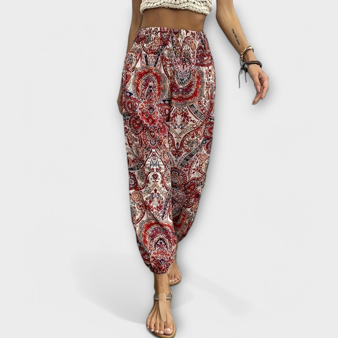 Scarlett - Hose mit ethnischem Grafikdesign