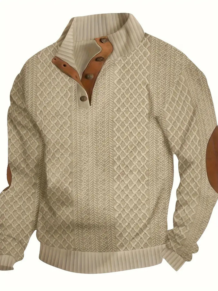 Eleganter Knopf-Pullover