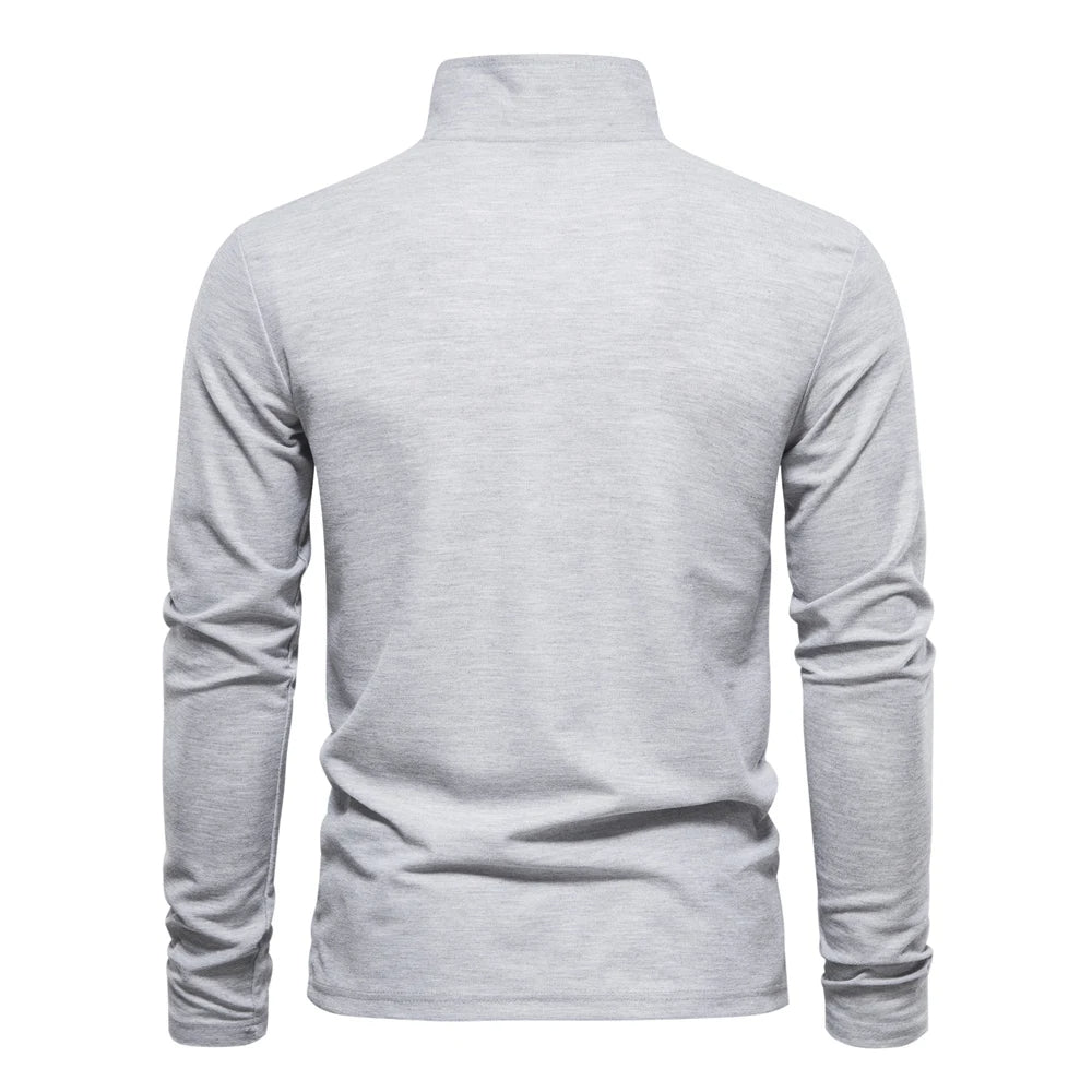 Lässiges langärmeliges Poloshirt