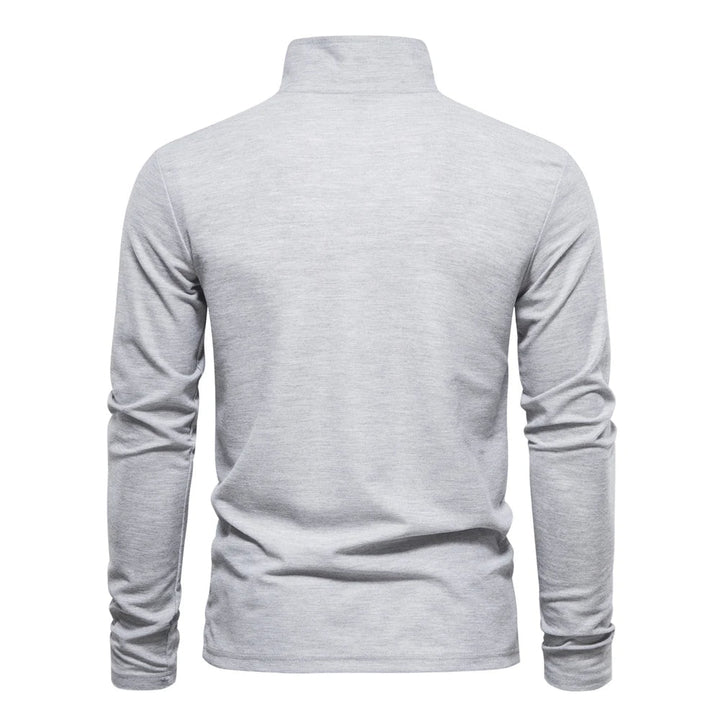 Lässiges langärmeliges Poloshirt
