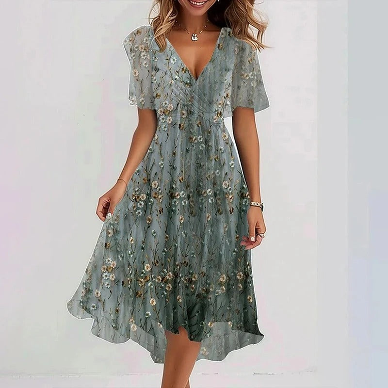 Yara - Elegantes geblümtes Kleid