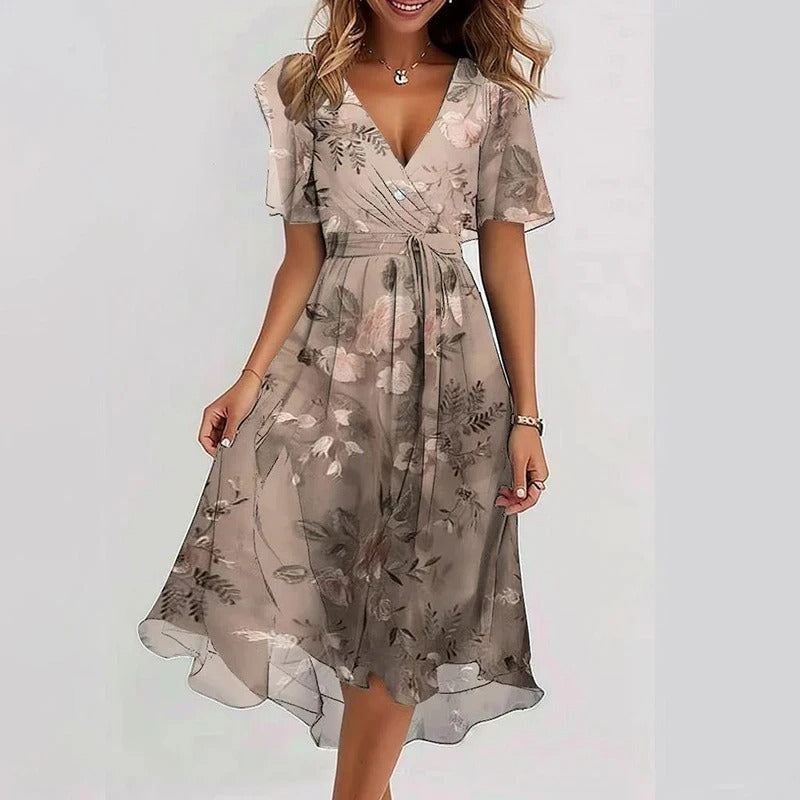 Yara - Elegantes geblümtes Kleid