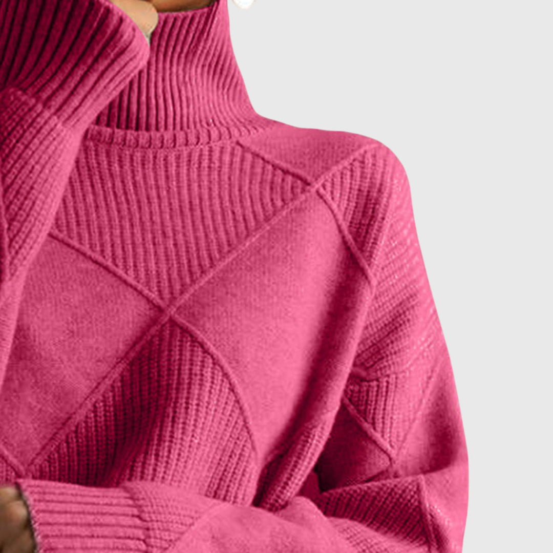Strickpullover mit Rollkragen