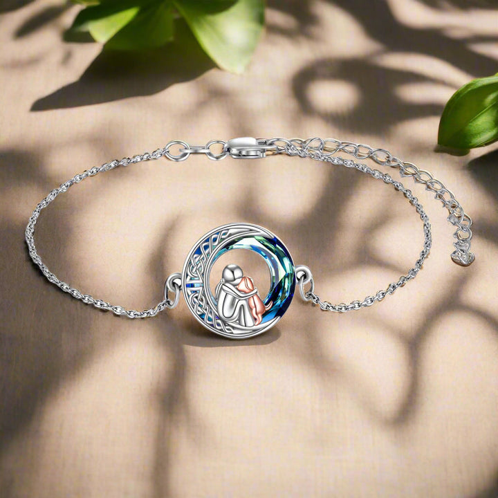 Verstellbares Glücksarmband aus 925er Sterling-Silber mit Hundemotiv