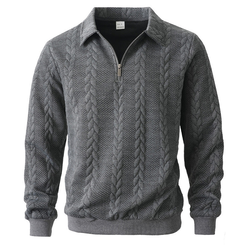 Eleganter Pullover mit Muster und Reißverschluss