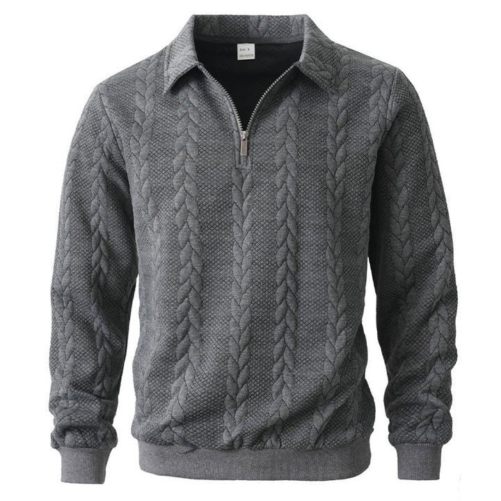 Eleganter Pullover mit Muster und Reißverschluss