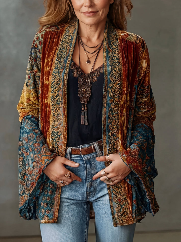 Boho Offen fallende Jacke