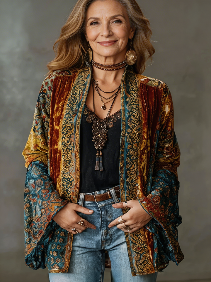 Boho Offen fallende Jacke