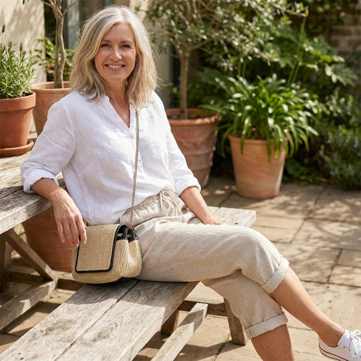 Ingrid | Baumwoll-Leinen Damen Shorts