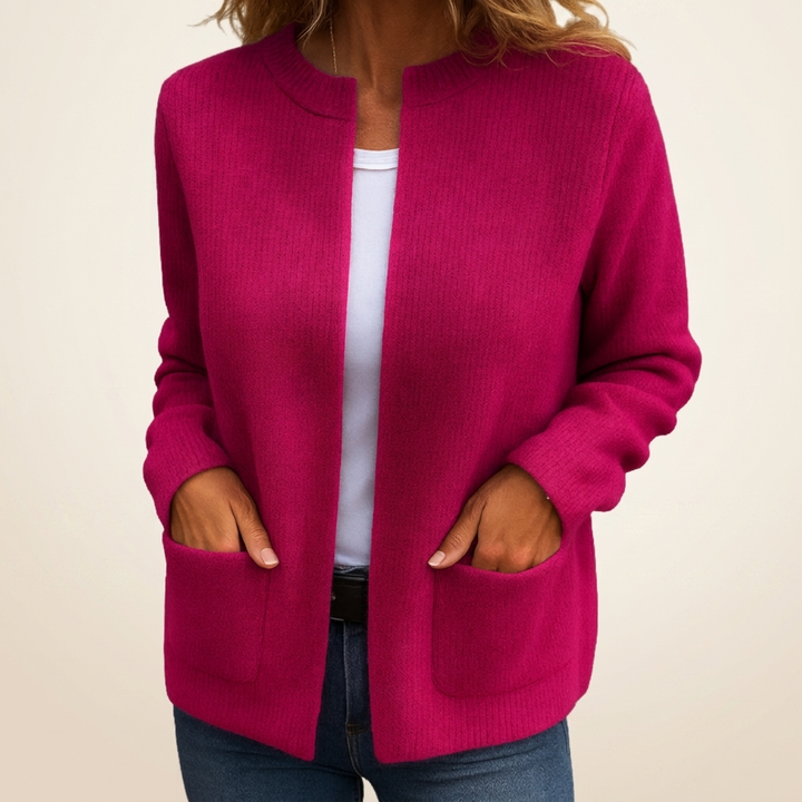 Delacroix Weiche Strickjacke mit Reißverschluss